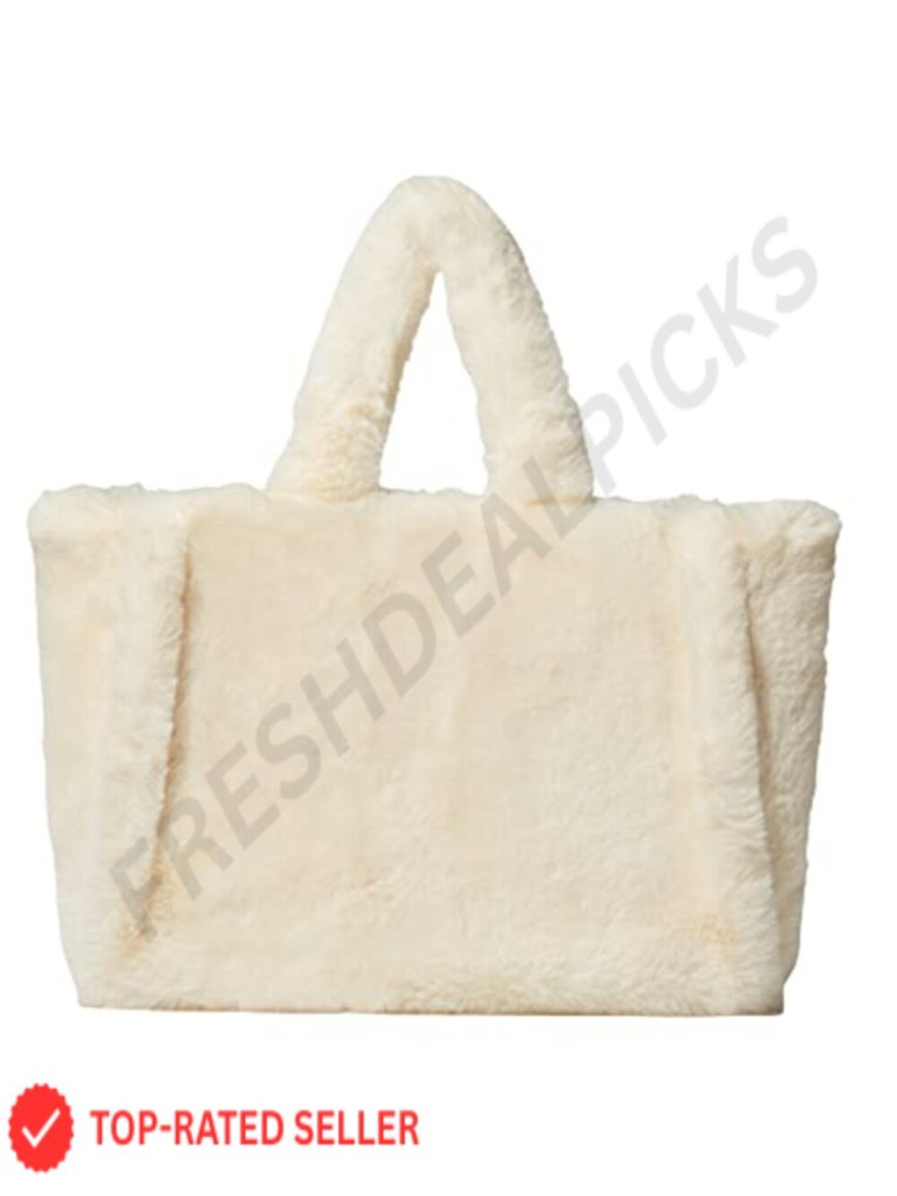 Fluffy Faux Fur Tote Bag Large Capacity Furry Shoulder Handbag